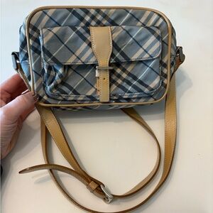 Burberry Nova Check Blue Label Shoulder Bag Blue